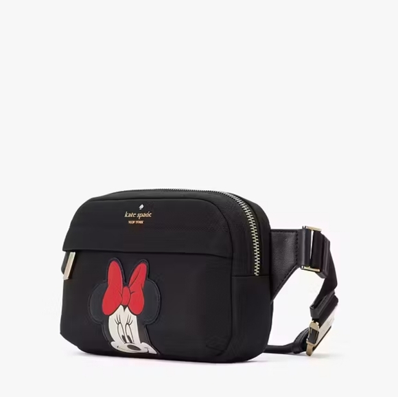 Disney X Kate Spade New York Minnie Nylon Belt Bag KG590 Black - Picture 2 of 7